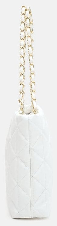 Стильная женская сумка из прочного кожзама белого цвета Monsen 94652 modnotak фото №4