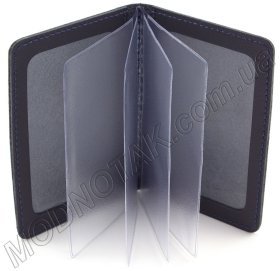 Тёмно-синяя обложка под автодокументы из кожи ST Leather (17780)