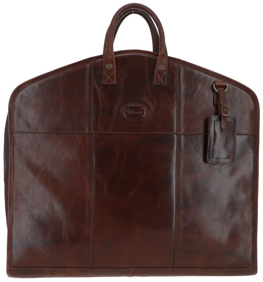 Кожаный портплед для мужчин через плечо с ручками Ashwood коричневого цвета 95452 modnotak фото №1