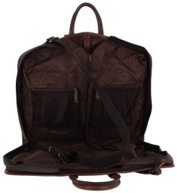 Кожаный портплед для мужчин через плечо с ручками Ashwood коричневого цвета 95452