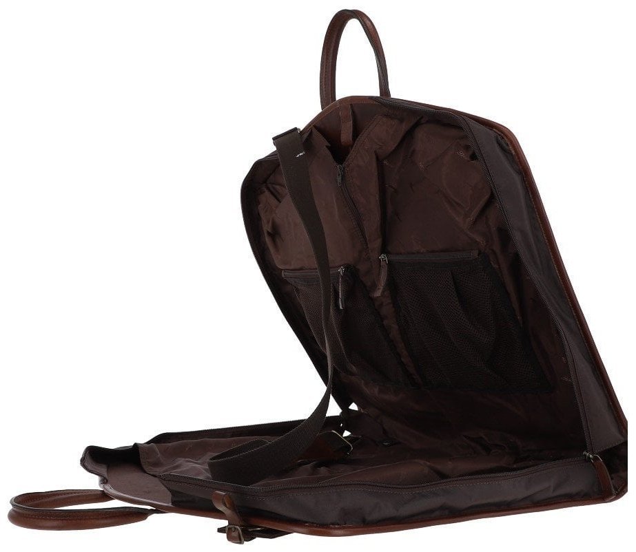 Кожаный портплед для мужчин через плечо с ручками Ashwood коричневого цвета 95452 modnotak фото №4