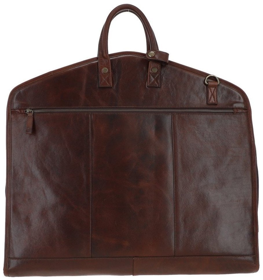 Кожаный портплед для мужчин через плечо с ручками Ashwood коричневого цвета 95452 modnotak фото №5