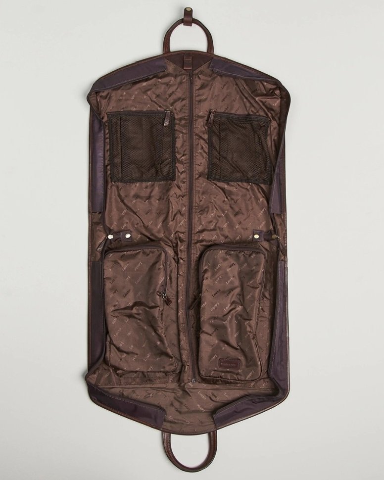 Кожаный портплед для мужчин через плечо с ручками Ashwood коричневого цвета 95452 modnotak фото №11