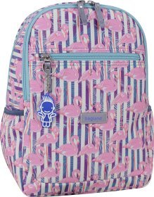 Різнокольоровий текстильний рюкзак для дівчаток з фламінго Bagland (55552)
