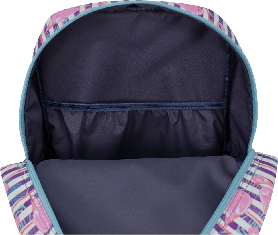Різнокольоровий текстильний рюкзак для дівчаток з фламінго Bagland (55552)