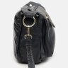 Небольшая повседневная женская сумка из зернистой кожи черного цвета Borsa Leather (21277) - 4
