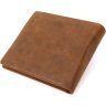 Матовое мужское портмоне коричневого цвета из натуральной кожи Vintage (2420421) - 2