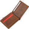 Матовое мужское портмоне коричневого цвета из натуральной кожи Vintage (2420421) - 4