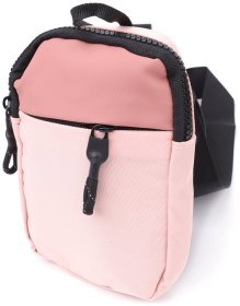 Городская женская слинг сумка из прочного текстиля на каждый день Vintage розового цвета 96952