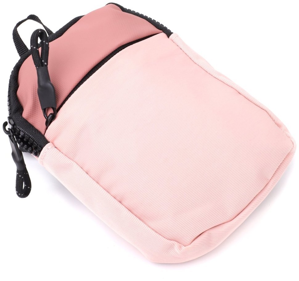 Городская женская слинг сумка из прочного текстиля на каждый день Vintage розового цвета 96952 modnotak фото №4