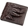 Чоловіче портмоне з натуральної шкіри крокодила коричневого кольору CROCODILE LEATHER (024-18196) - 1