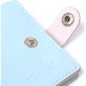 Кожаное женский кошелек голубого цвета с хлястиком на кнопке Shvigel (2416449) - 3