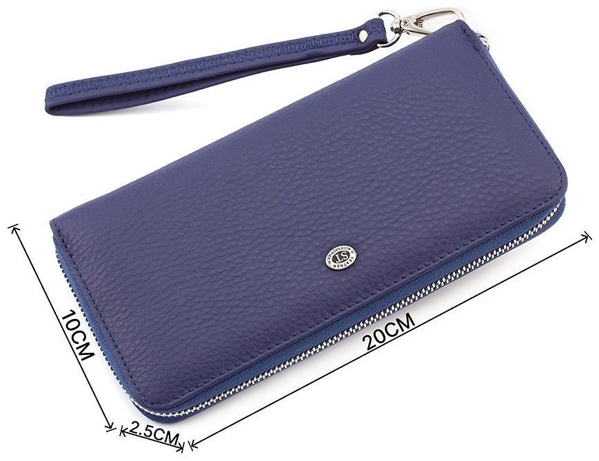 Кожаный женский кошелек на молнии с ремешком на руку ST Leather (16402) modnotak фото №3