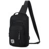 Повседневная текстильная мужская сумка-рюкзак через плечо в черном цвете Confident 77452 - 1