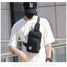 Повседневная текстильная мужская сумка-рюкзак через плечо в черном цвете Confident 77452 - 2