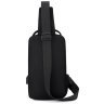 Повседневная текстильная мужская сумка-рюкзак через плечо в черном цвете Confident 77452 - 6