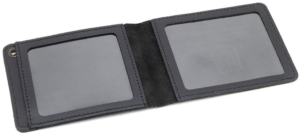 Кожаная обложка для удостоверения участника боевых действий Leather Collection 97752 черного цвета modnotak фото №7