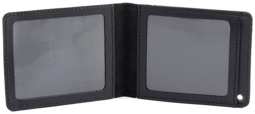 Кожаная обложка для удостоверения участника боевых действий Leather Collection 97752 черного цвета modnotak фото №2