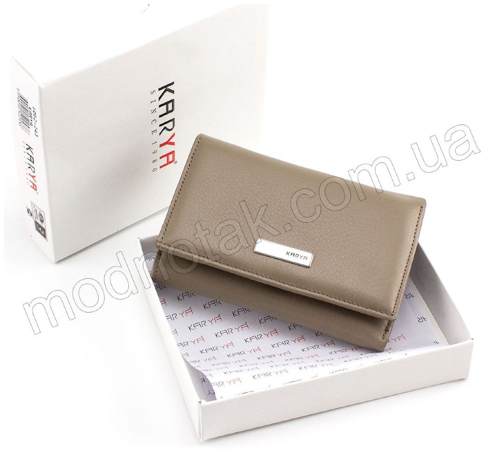 Кожаный женский кошелек маленького размера KARYA (1063-51) modnotak фото №7