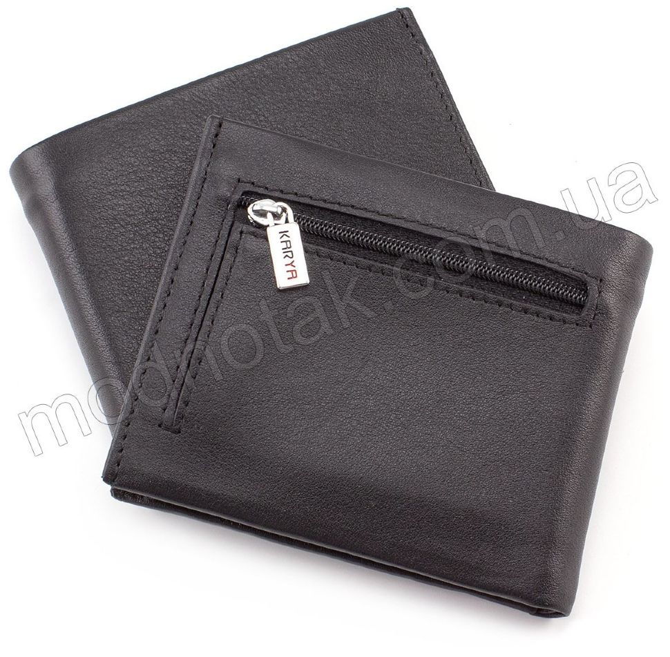Мужской черный кошелек с зажимом для купюр KARYA (0945-1)