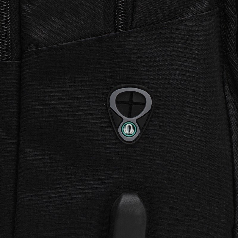 Черный мужской рюкзак из полиэстера под ноутбук с кодовым замком Monsen (22145)