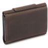 Стильний маленький гаманець з вінтажної шкіри в коричневому кольорі Grande Pelle (13002) - 3