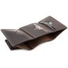 Стильний маленький гаманець з вінтажної шкіри в коричневому кольорі Grande Pelle (13002) - 7