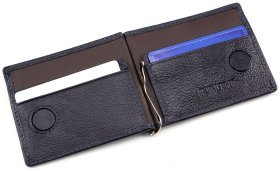 Темно-синий зажим на магните для денег ST Leather (16674)