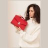 Середня жіноча шкіряна сумка-кроссбоді червоного кольору BlankNote Lola 78752 - 5