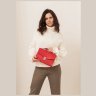 Средняя женская кожаная сумка-кроссбоди красного цвета BlankNote Lola 78752 - 9