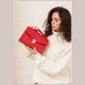 Средняя женская кожаная сумка-кроссбоди красного цвета BlankNote Lola 78752 - 10