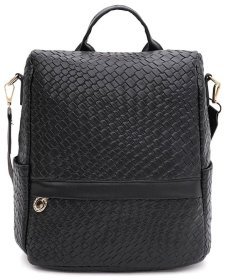 Практичний жіночий рюкзак з якісної екошкіри Monsen 88852 Чорний