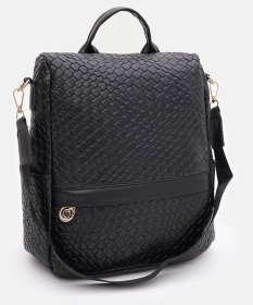 Практичний жіночий рюкзак з якісної екошкіри Monsen 88852 Чорний