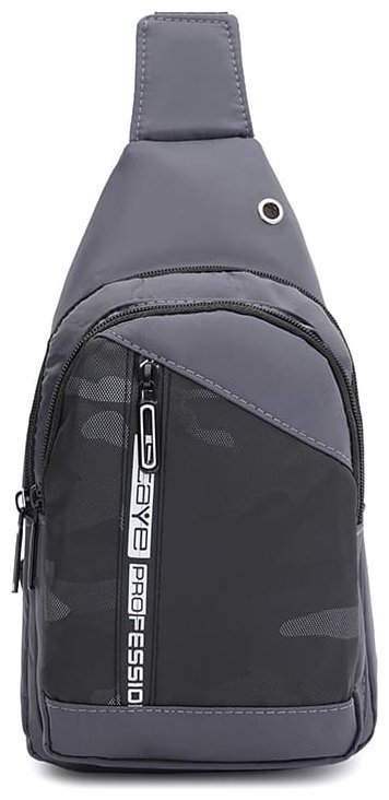 Практичний чоловічий слінг через плече із якісного текстилю Monsen 89252 Сірий modnotak фото №1