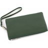 Жіночий темно-зелений гаманець-клатч великого розміру з натуральної шкіри ST Leather (15333) - 4