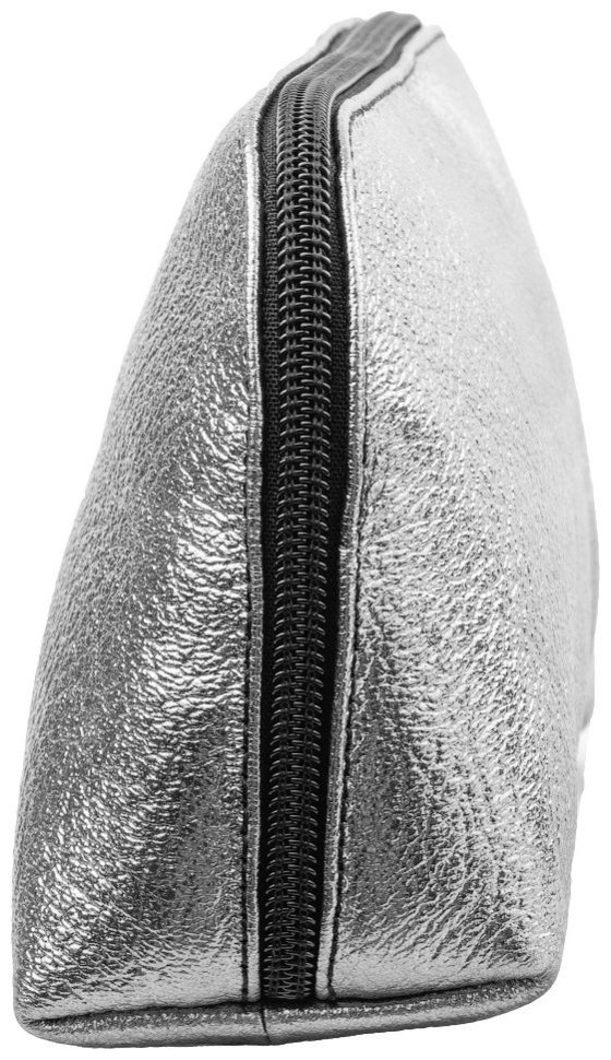 Женская серебристая косметичка из натуральной кожи с выраженной зернистостью Desisan 79852 фото №3 Женская серебристая косметичка из натуральной кожи с выраженной зернистостью Desisan 79852 modnotak фото №3