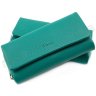 Женский кожаный клатч необычного зеленого цвета KARYA (1131-33) - 7