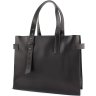 Жіноча сумка-шопер великого розміру з чорної шкіри з довгими ручками Grande Pelle (15597) - 2