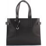 Женская сумка-шоппер большого размера из черной кожи с длинными ручками Grande Pelle (15597) - 3