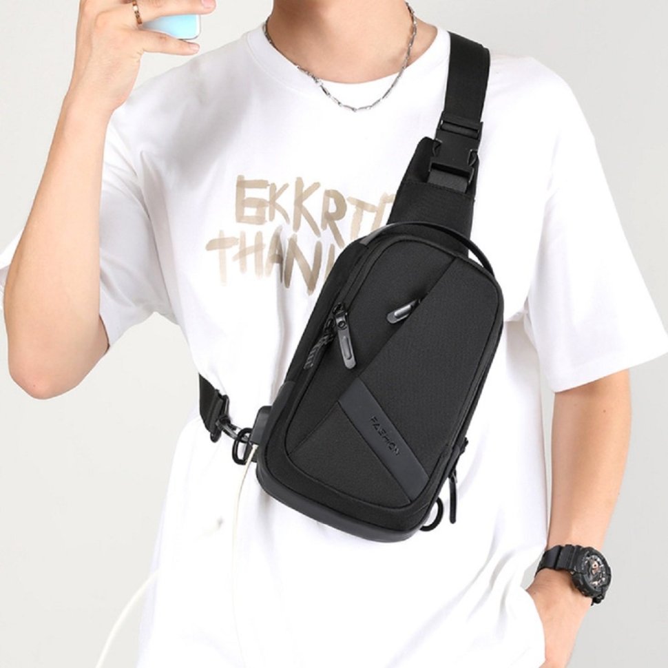 Міська текстильна чоловіча сумка через плече Confident 90753 modnotak фото №11