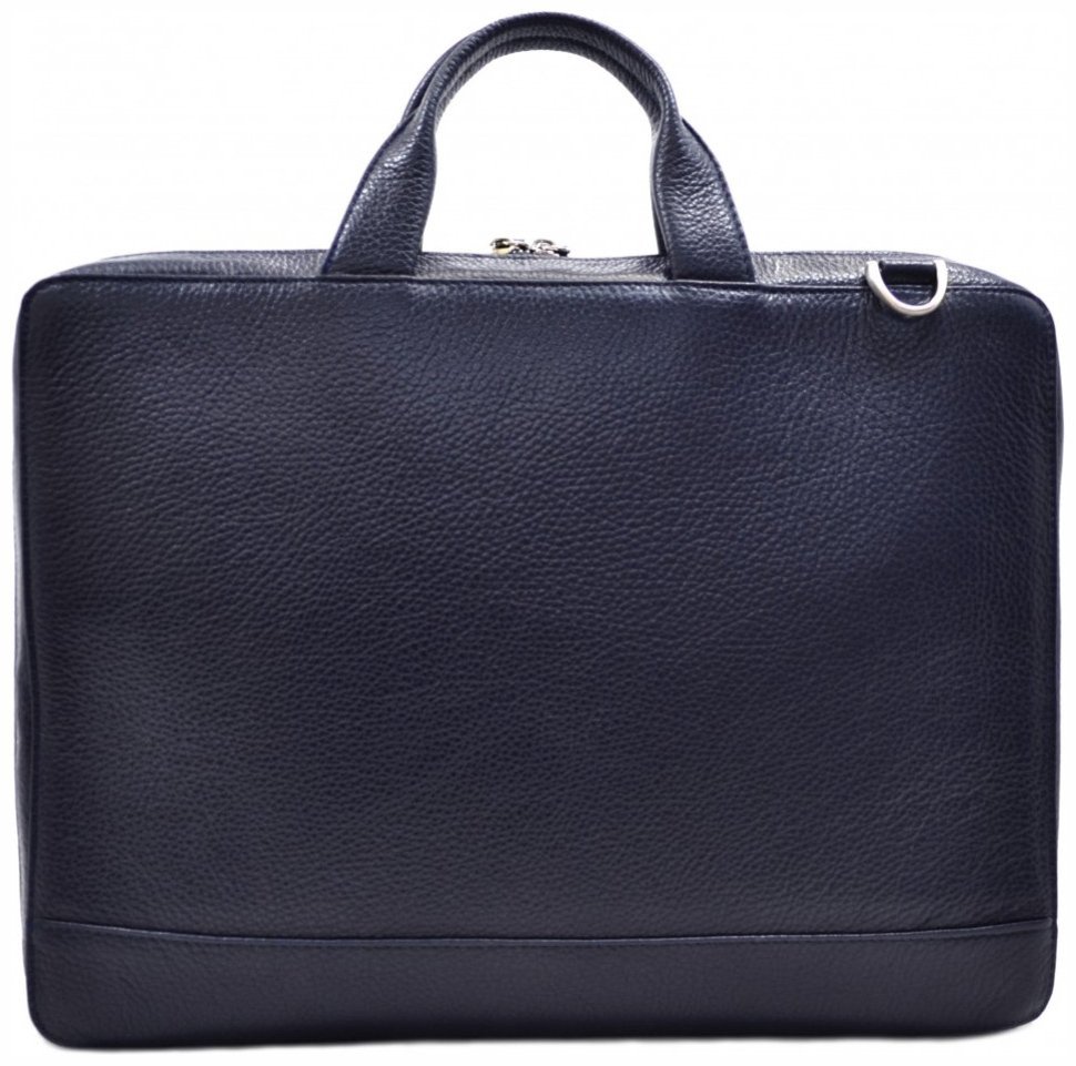 Мужской кожаный портфель синего цвета под ноутбук и документы Desisan 81153 modnotak фото №2