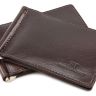 Тонкий темно-коричневий затиск для грошей ST Leather (16841) - 1