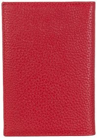 Женская обложка для паспорта из натуральной кожи флотар Desisan 81353 красного цвета