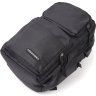 Міський чоловічий текстильний рюкзак чорного кольору Vintage (20574) - 3