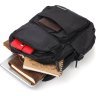 Міський чоловічий текстильний рюкзак чорного кольору Vintage (20574) - 7