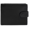 Кожаное мужское портмоне черного цвета с блоком для карточек и документов Ricco Grande 71553 - 1