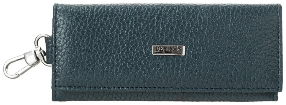 Синяя ключница из натуральной кожи флотар на кнопках Desisan 81853 modnotak фото №1