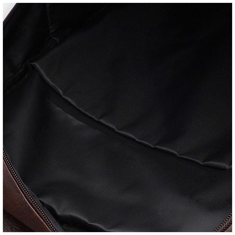 Чоловічий коричневий рюкзак зі шкірозамінника з клапаном Monsen 71953