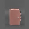 Шкіряний жіночий блокнот (Софт-бук) в рожевому кольорі на кнопці - BlankNote (42053) - 2