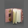 Женский кожаный блокнот (Софт-бук) в розовом цвете на кнопке - BlankNote (42053) - 4